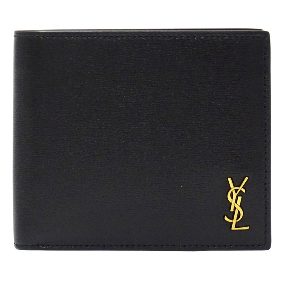 Yves Saint Laurent wallet for women and men, brand name, bi-fold wallet, leat...